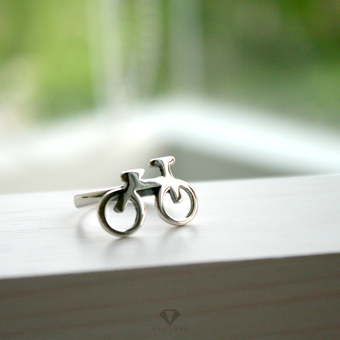 แหวนจักรยาน Bike ring เป็นเอกลักษณ์ หน้าแหวนกว้าง 19 มิลลิเมตร 